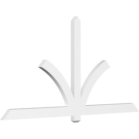 Ekena Millwork Redmond Architectural Grade PVC Gable Bracket, 84"W x 42"H x 2"D x 4"F, 12/12 Pitch GBP084X42X0204RED00
